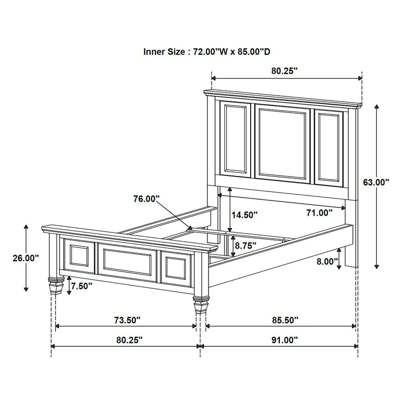 Sandy Beach 4 & 5 Piece Pc Bedroom Set Cal.King & E.King