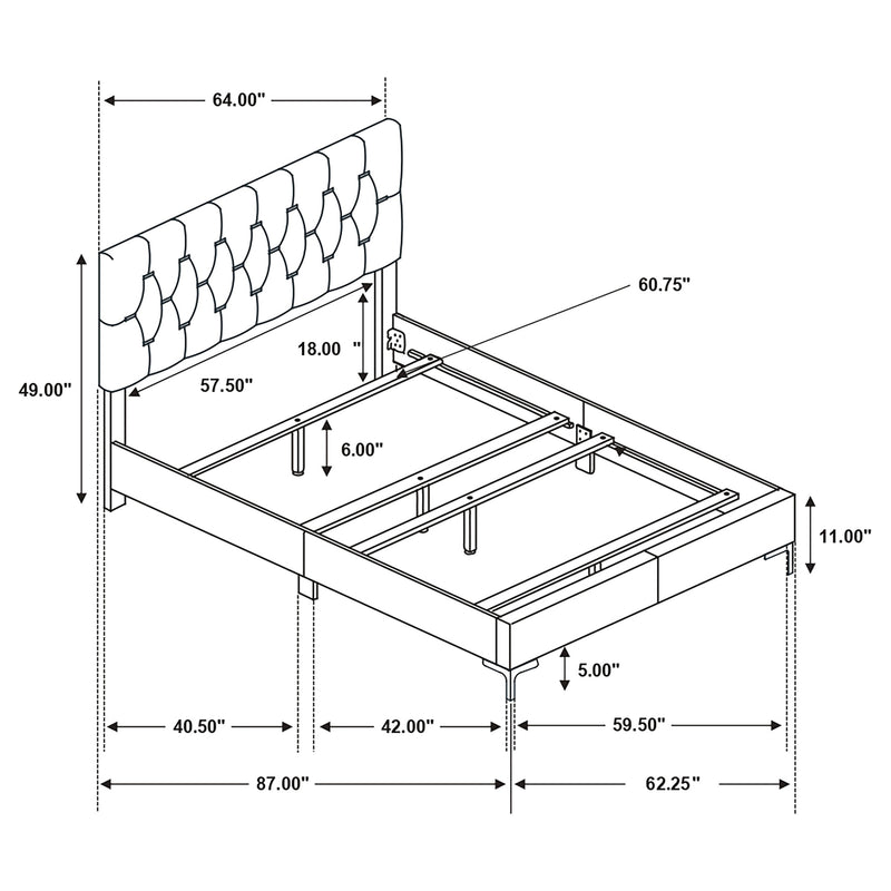 Kendall Panel Bed Black