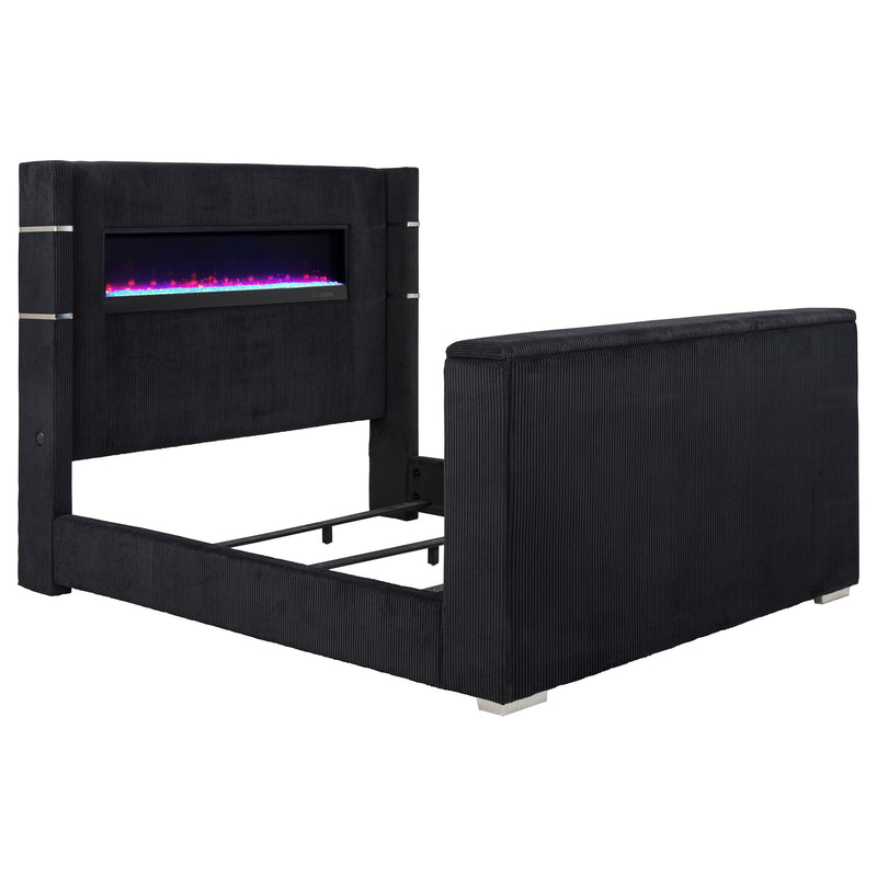 Tisdall Wingback TV Bed with Flame Visualizer