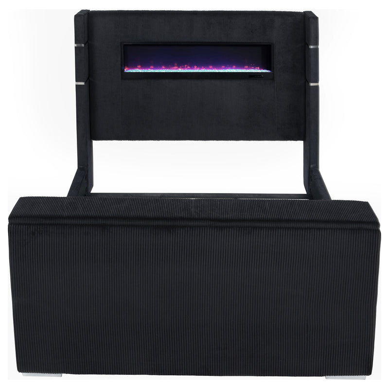 Tisdall Wingback TV Bed with Flame Visualizer