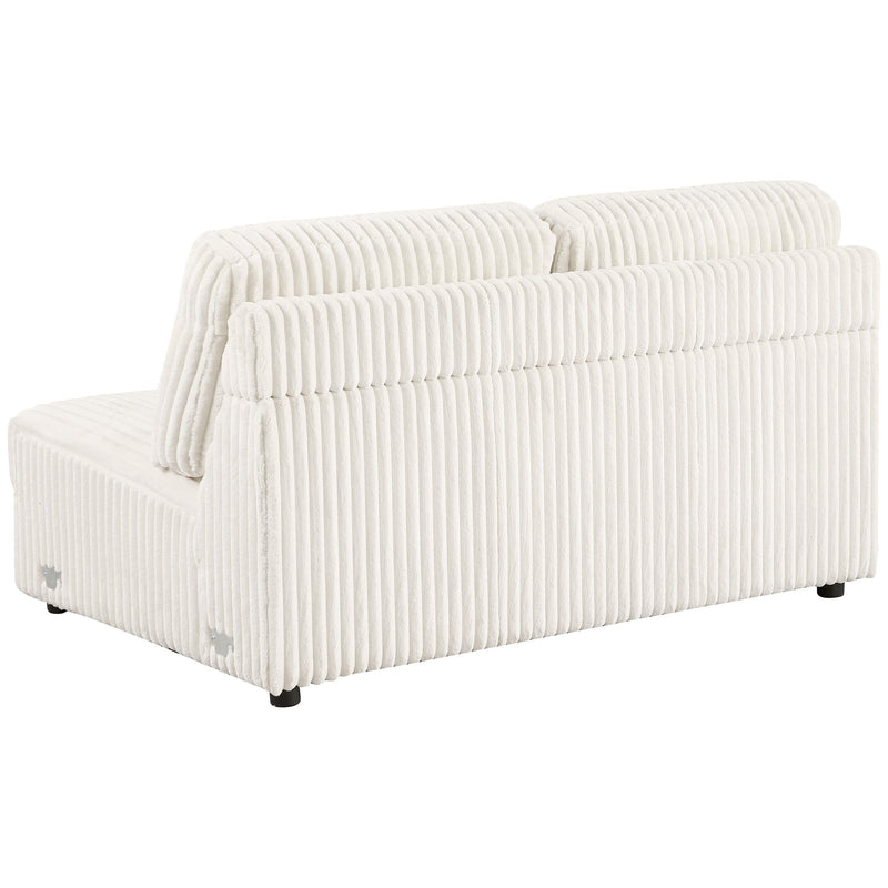 Emberson Upholstered Armless Loveseat Ivory