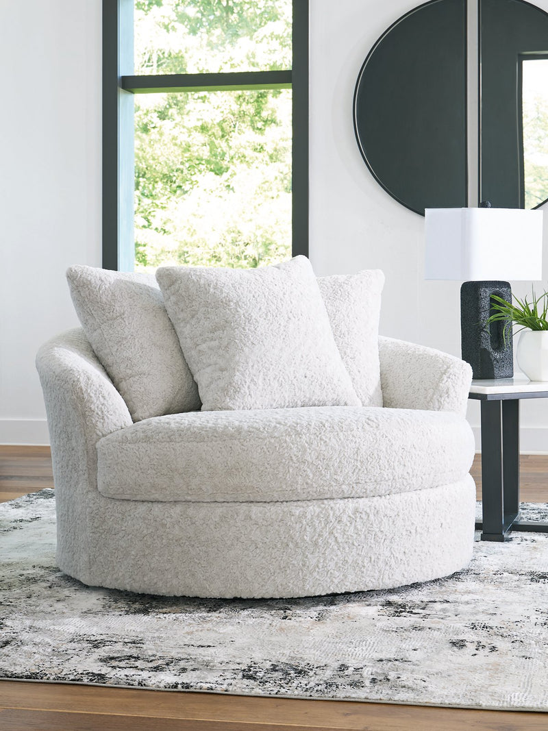 Cuddle Plush Oversized Swivel Accent Chair