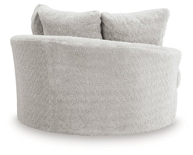 Cuddle Plush Oversized Swivel Accent Chair