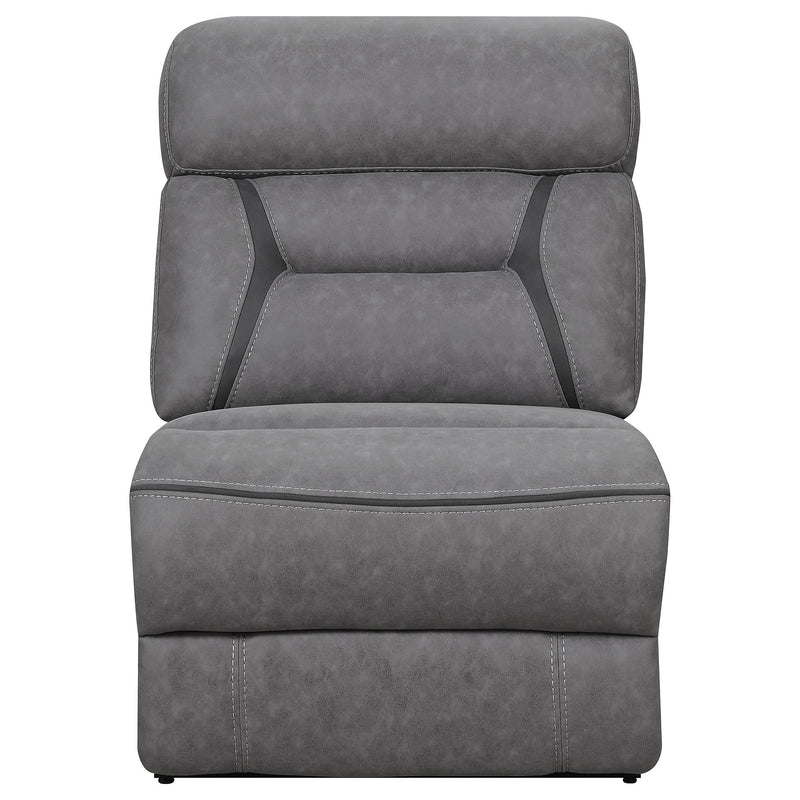 Higgins Upholstered Armless Chair Grey