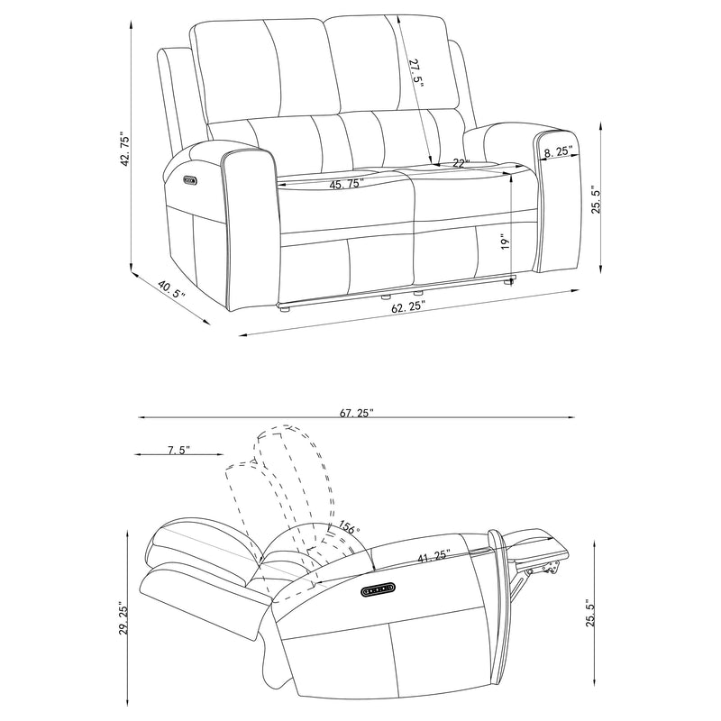 Brickston Triple Power Reclining Sofa Set