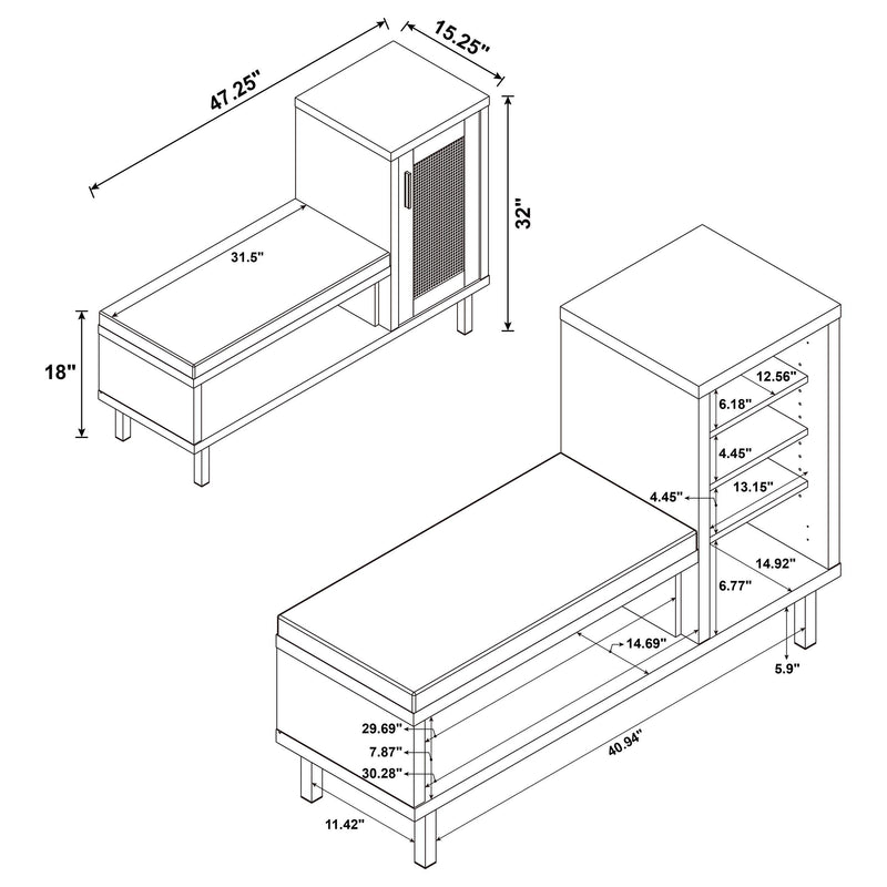 Teller Storage Bench