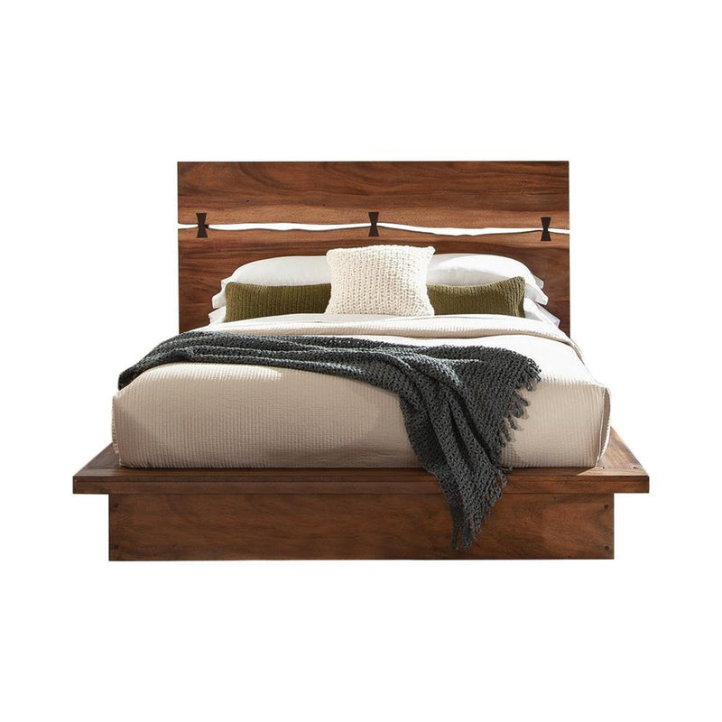 Winslow California King, E.King & Queen Bed Smokey Walnut and Coffee Bean