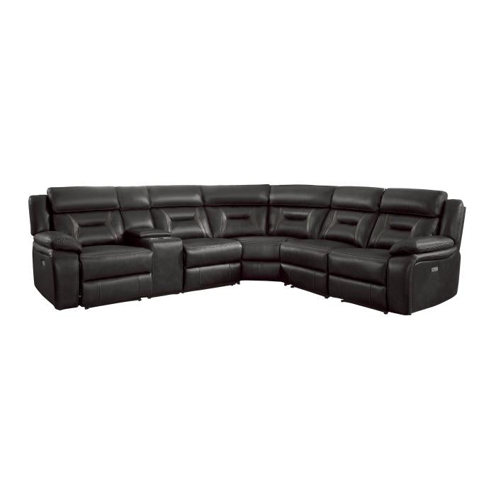 Amite 6pc Sectional Sofa in Dark Gray