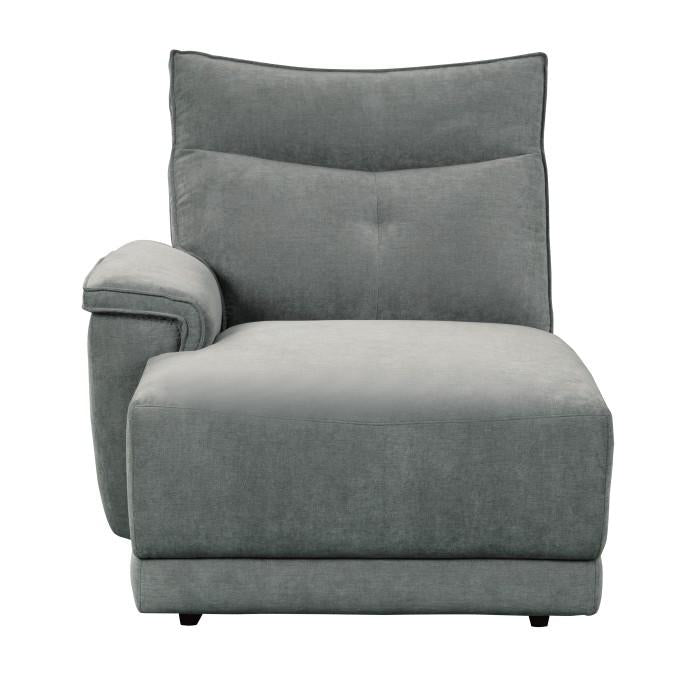 Tesoro Left Side Chaise in Dark Gray 9509DG-5L