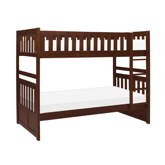 Rowe Twin/Twin Bunk Bed in Dark Cherry B2013DC-1*