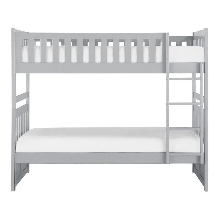 Orion Twin/Twin Bunk Bed with Storage Boxes in Gray B2063-1*T