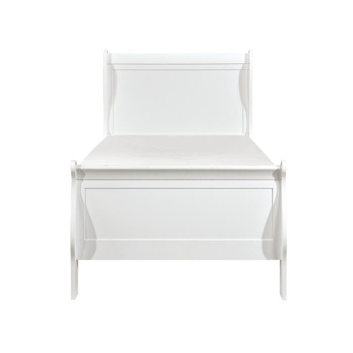 Mayville Twin Sleigh Bed in White 2147TW-1
