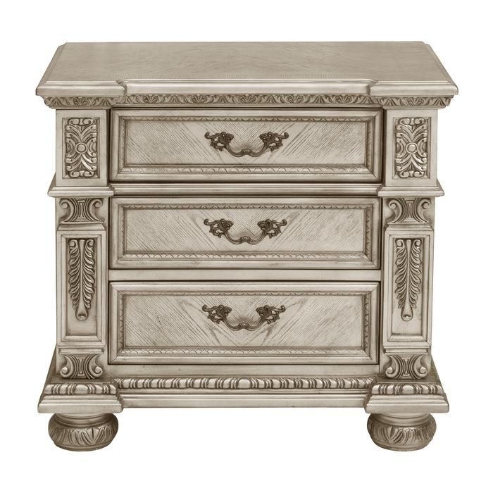 Catalonia Nightstand in Platinum Gold 1824PG-4