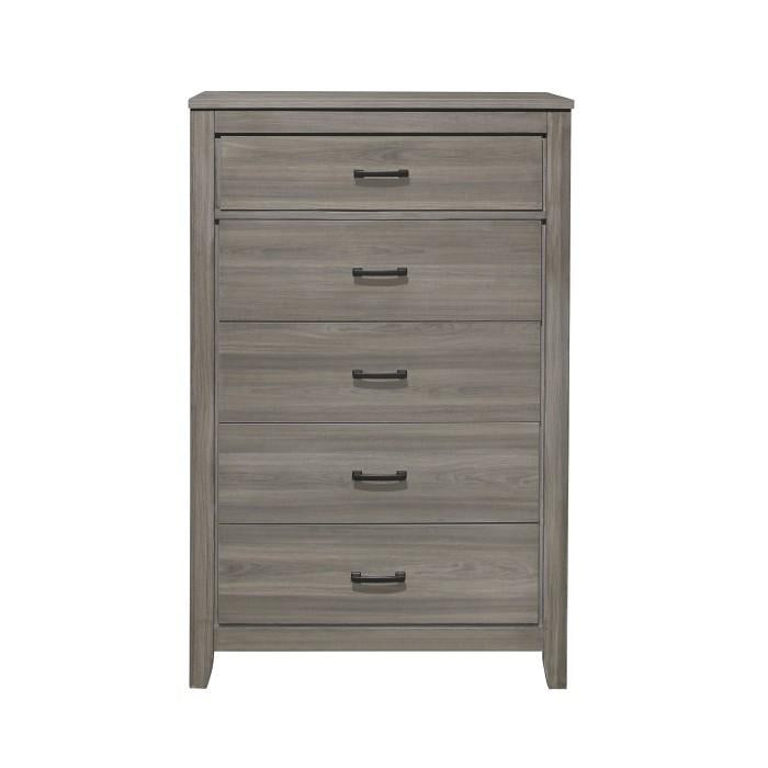 Waldorf 5 Drawer Chest in Dark Gray 1902-9