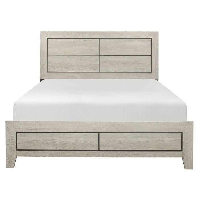 Quinby Full Panel Bed in Light Brown 1525F-1