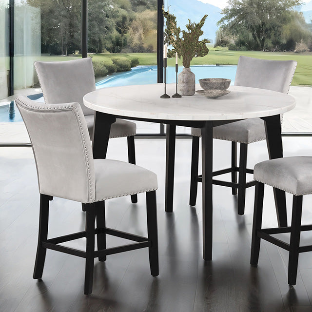 Sabro 5 Pc Dining Table Set Black